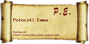 Potoczki Emma névjegykártya