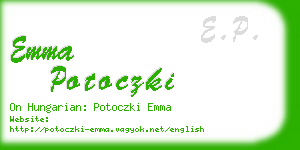 emma potoczki business card